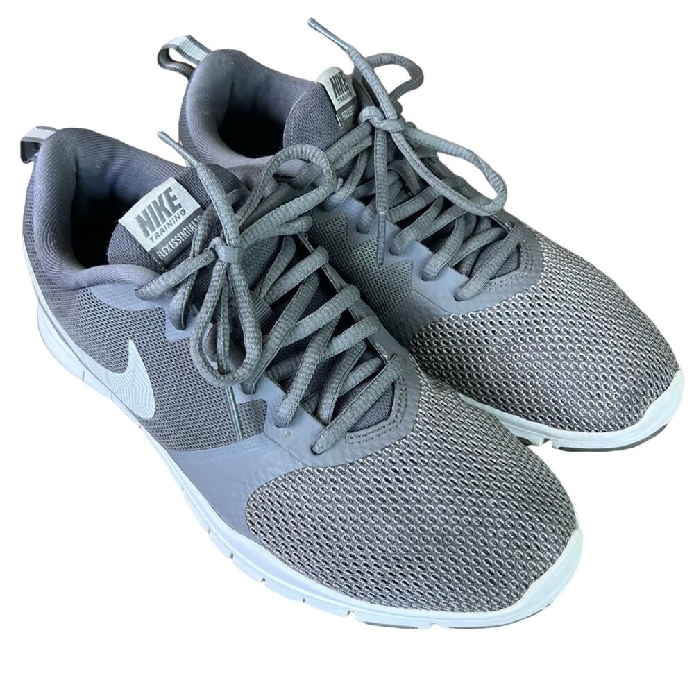 Nike Sneakers Womens 7.5 Gray Training Mesh FLEX ESSENTIAL TR 924344-002